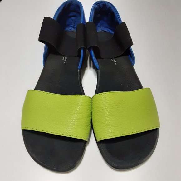 bernie mev. Blue and Green Sandals - Picture 4 of 7